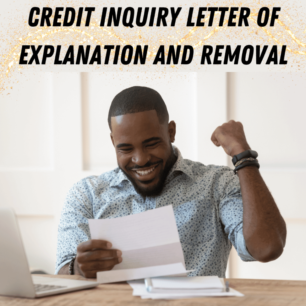 Credit Inquiry letter of explanation and removal BF Blog