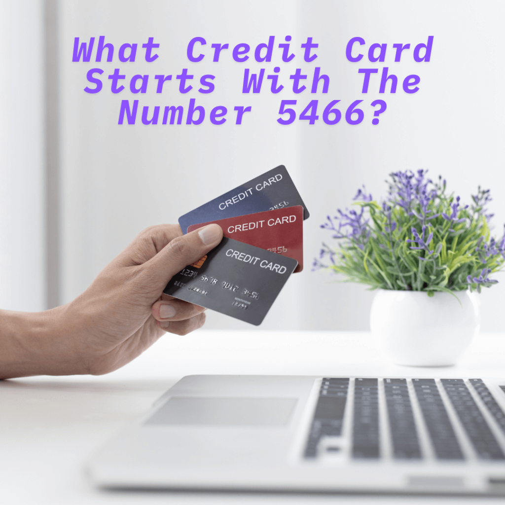 What Credit Card Starts With The Number 5466 BF Blog
